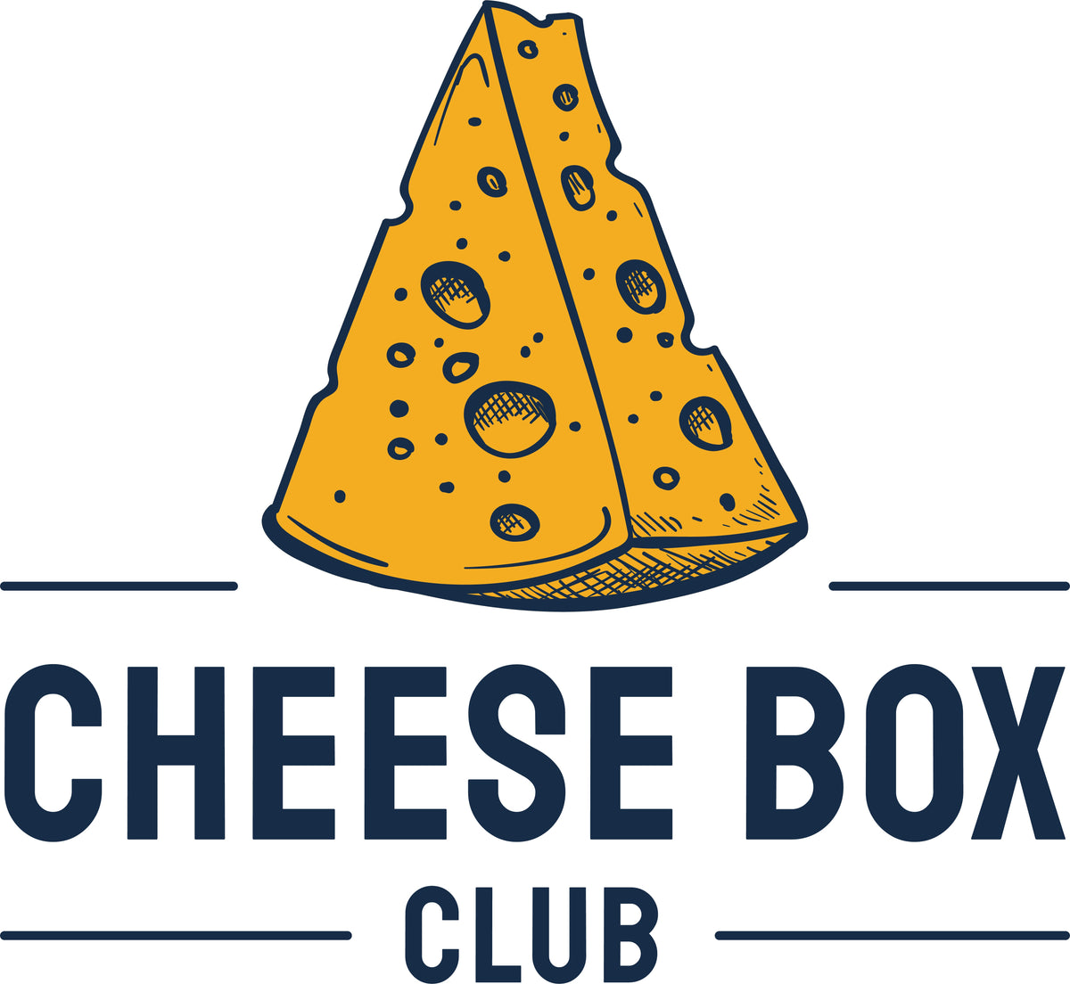 Cheese Box Club logo: a yellow cheese wedge above the words Cheese Box Club
